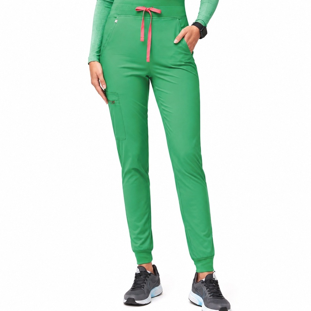 FIGS Zamora Jogger Scrub Pants Safety Green Neon Pink Limited Edition Medium